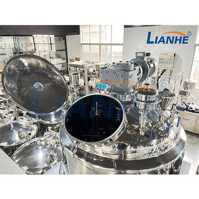 Tanque de mistura da pomada cosmética do misturador do emulsivo do vácuo do aquecimento de vapor com agitador