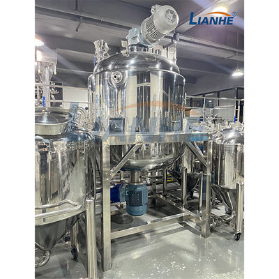 Tanque de mistura da pomada cosmética do misturador do emulsivo do vácuo do aquecimento de vapor com agitador