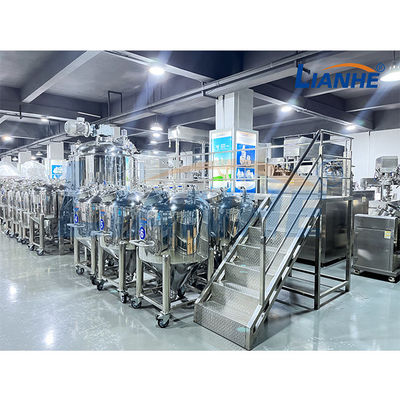 Tanque de mistura da pomada cosmética do misturador do emulsivo do vácuo do aquecimento de vapor com agitador
