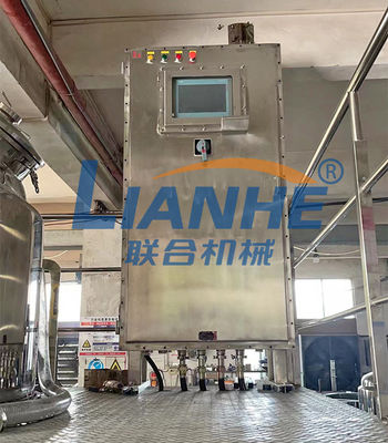 misturador de emulsão do vácuo 3000L com o creme cosmético da pilha de carga que faz a máquina