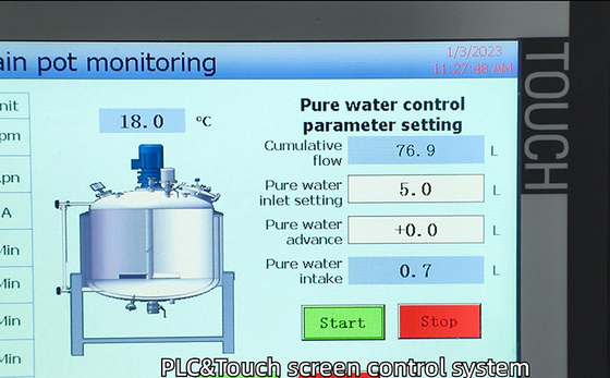 solução do reagente do antígeno do misturador do emulsivo do vácuo 300L que faz o tanque do aquecimento da máquina