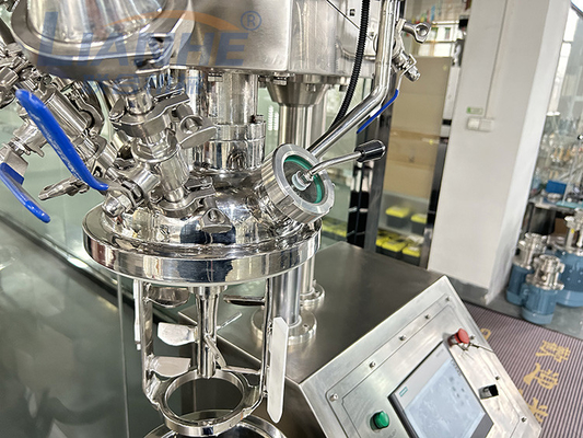Máquina de levantamento hidráulica do misturador do creme do homogenizador do vácuo do controle do PLC de 20 litros
