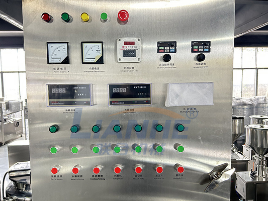máquina de emulsão de levantamento hidráulica do misturador do homogenizador do vácuo 200L cosmético
