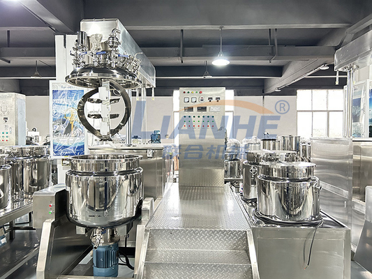 máquina de emulsão de levantamento hidráulica do misturador do homogenizador do vácuo 200L cosmético