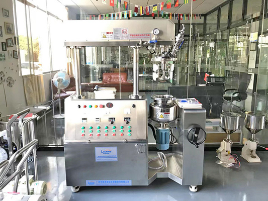 misturador de alta velocidade do vácuo da loção do homogenizador do emulsivo do vácuo do creme do laboratório 5L