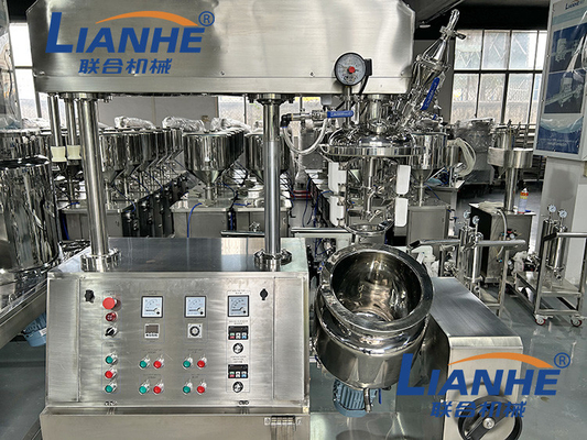 máquina de emulsão do misturador do vácuo de Skincare da loção do corpo do creme do laboratório 10L