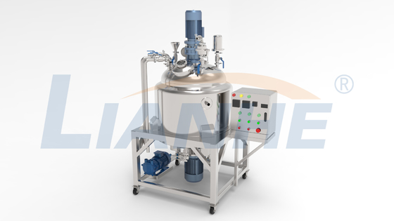 máquina de emulsão de mistura do aquecimento do homogenizador do vácuo da tampa 200L selada