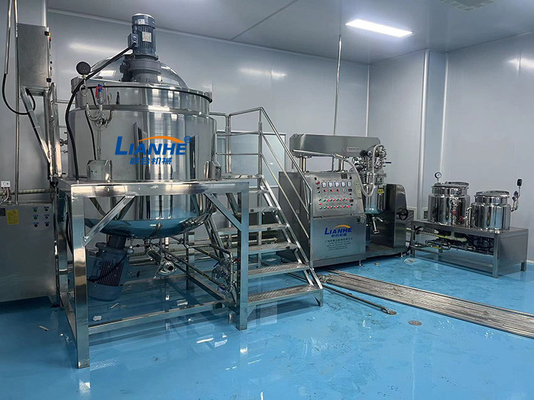 A linha de produção misturador homogêneo dos cosméticos do champô cola a máquina de emulsão de creme
