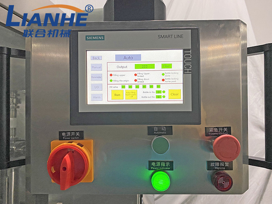 O PLC 12 provê de bocal a linha de rotulagem tampando da loção automática do gel do chuveiro do sabão líquido de máquina de enchimento