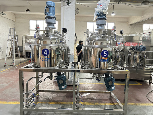 Tipo fixo máquina de mistura de creme cosmética da pomada da loção do misturador do homogenizador do vácuo