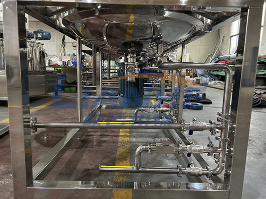 Tipo fixo máquina de mistura de creme cosmética da pomada da loção do misturador do homogenizador do vácuo