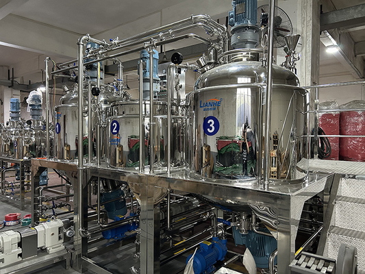 Da máquina cosmética da fabricação do PLC 1000L misturador de emulsão da pomada da pasta do homogenizador