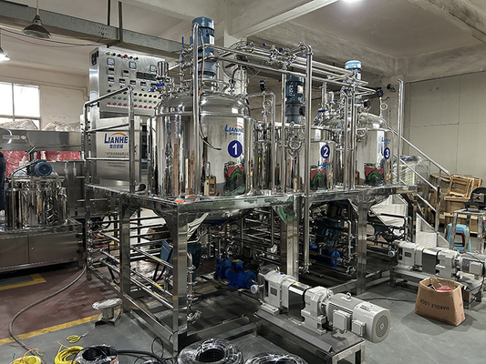 Da máquina cosmética da fabricação do PLC 1000L misturador de emulsão da pomada da pasta do homogenizador