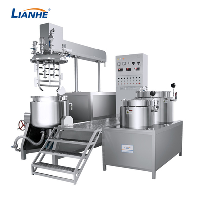 Máquina dobro do misturador do emulsivo do vácuo do creme da tesoura controle do PLC de 120 graus