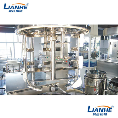 Máquina dobro do misturador do emulsivo do vácuo do creme da tesoura controle do PLC de 120 graus