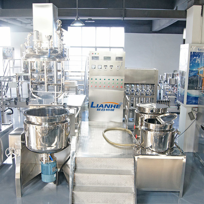 Máquina dobro do misturador do emulsivo do vácuo do creme da tesoura controle do PLC de 120 graus