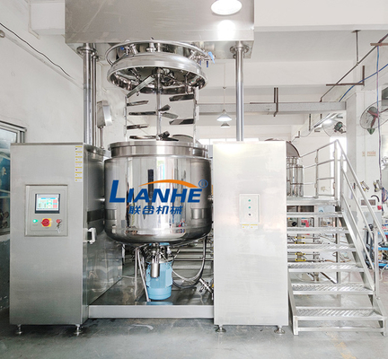 1 elevador hidráulico da máquina do misturador de Ton Double Cylinder Vacuum Emulsifier