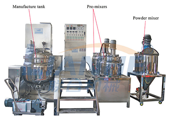 Equipamento de fabricação do dentífrico do ISO 300L, máquina de fatura cosmética de SUS316L