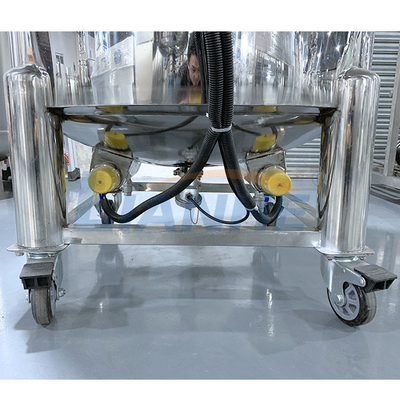 Misturador inoxidável móvel do homogenizador do vácuo para o aquecimento elétrico líquido do sabão 200L