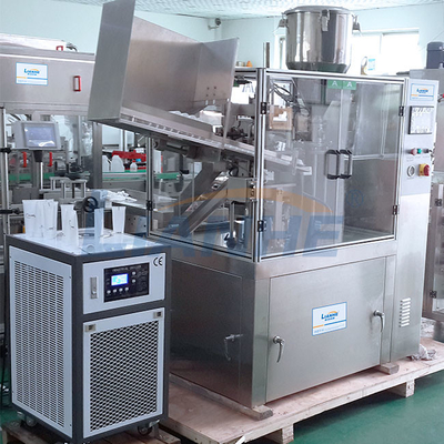 Material de aço inoxidável de alumínio automático giratório da máquina de enchimento do tubo