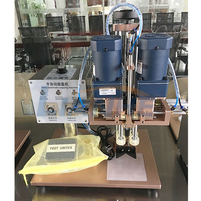 Máquina tampando 220V/110V da garrafa semi automática com 4 rolos