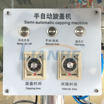 Máquina tampando 220V/110V da garrafa semi automática com 4 rolos