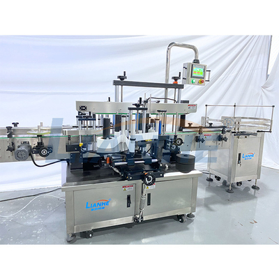 máquina de etiquetas tomada partido dobro da garrafa 380V multifuncional inoxidável