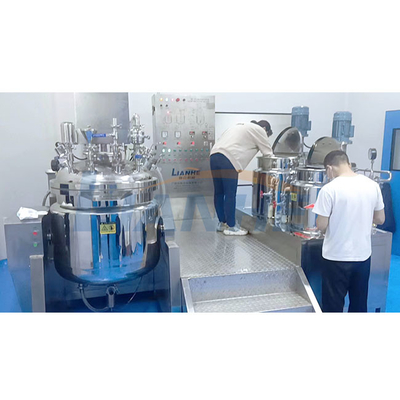 máquina de emulsão de mistura do misturador da pomada do vácuo do tanque da tesoura 200L alta de creme cosmética