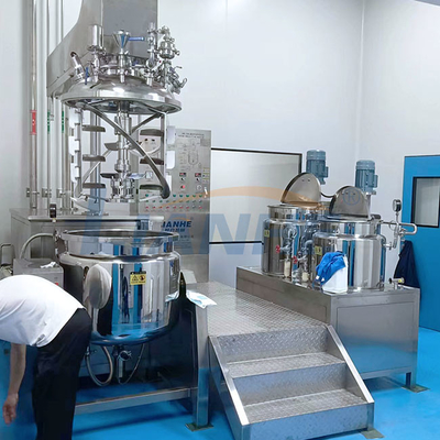 máquina de emulsão de mistura do misturador da pomada do vácuo do tanque da tesoura 200L alta de creme cosmética