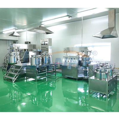 controle alto do PLC do misturador do emulsivo da tesoura do vácuo 50L para refrigerar de água do gelo