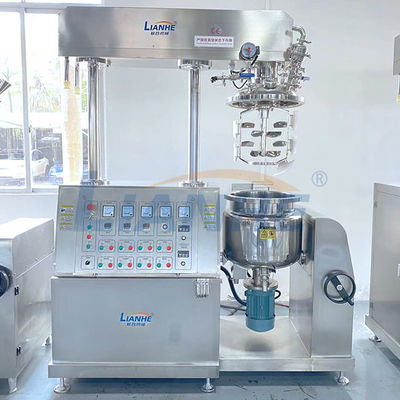 controle alto do PLC do misturador do emulsivo da tesoura do vácuo 50L para refrigerar de água do gelo
