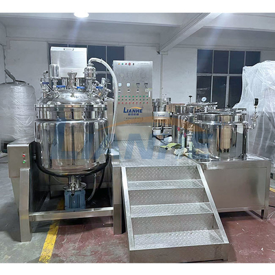 Controle alto cosmético do botão da máquina 300L do misturador do emulsivo da tesoura de SUS316L