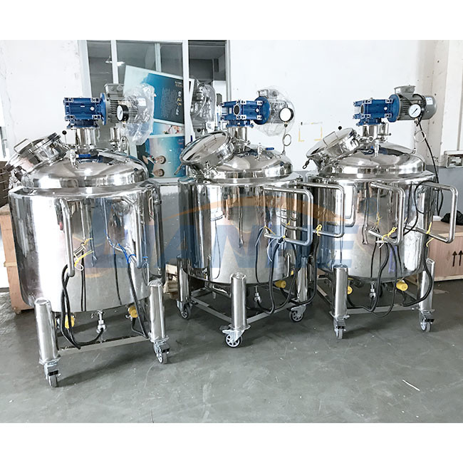 Tipo selado tanques de mistura de aço inoxidável de 500L, equipamento de mistura cosmético móvel